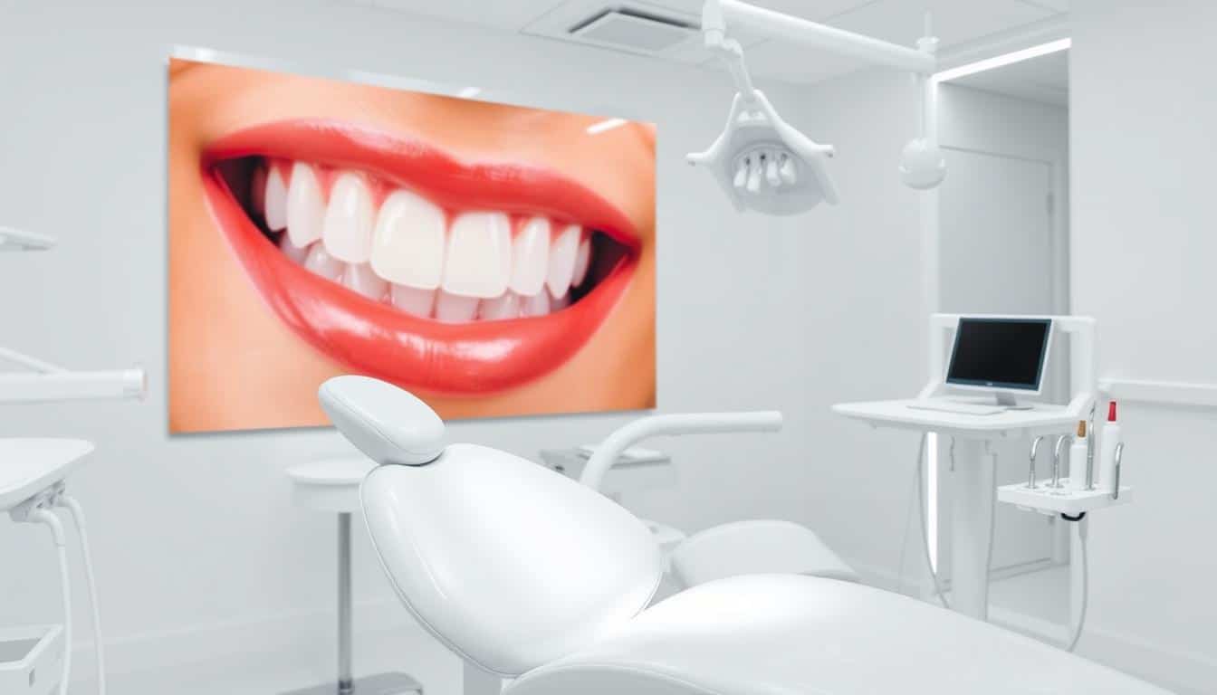 Professionelle Zahnreinigung Bleaching vorher nachher