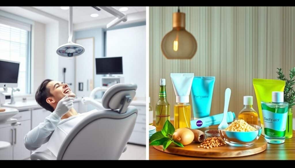 Vergleich zwischen professionellem Zahnbleaching und Heimmethoden