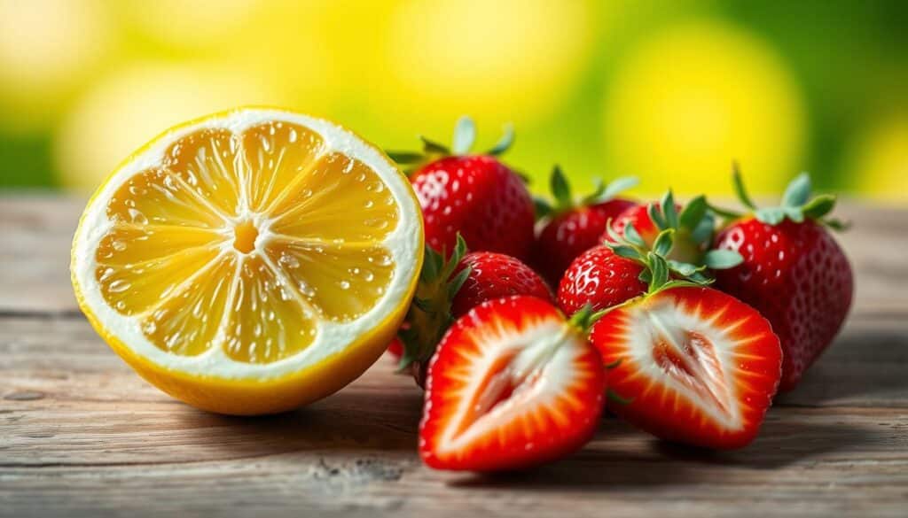 Zitronensaft Zähne aufhellen und Erdbeeren Zahnschädigung